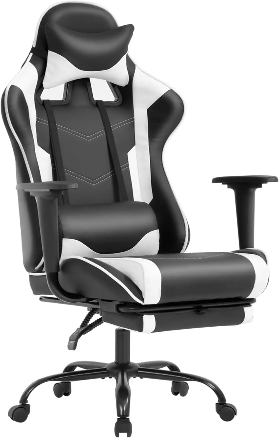

Ergonomic Office, Pc Gaming Desk Chair Executive Pu Leather Computer Lumbar Support With Footrest Modern Task Rolling Swivel
