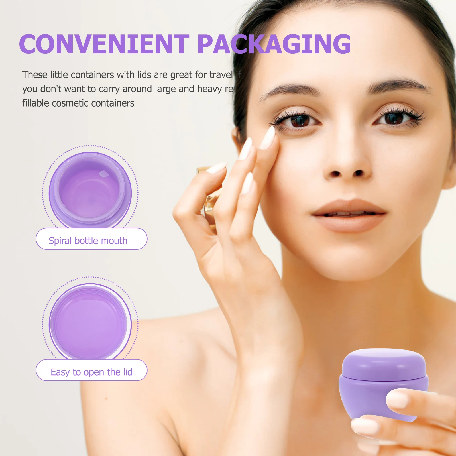 

12Pcs 30g Portable Empty Containers Jars Lids Travel Makeup Cream Pot Containers Makeup Cream Pot