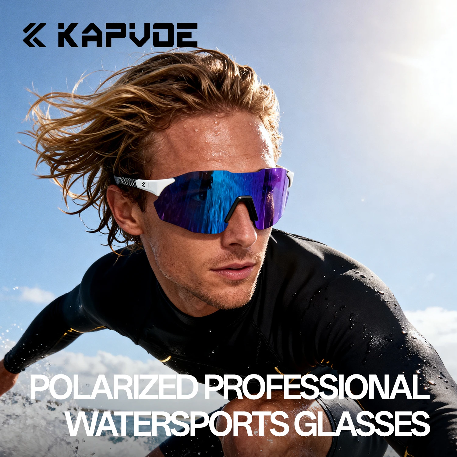 

KAPVOE UV400 Anti-glare Polarized New Women Water Sports Sunglasses Professional for Surfing Boating Fishing Rafting Kayaking