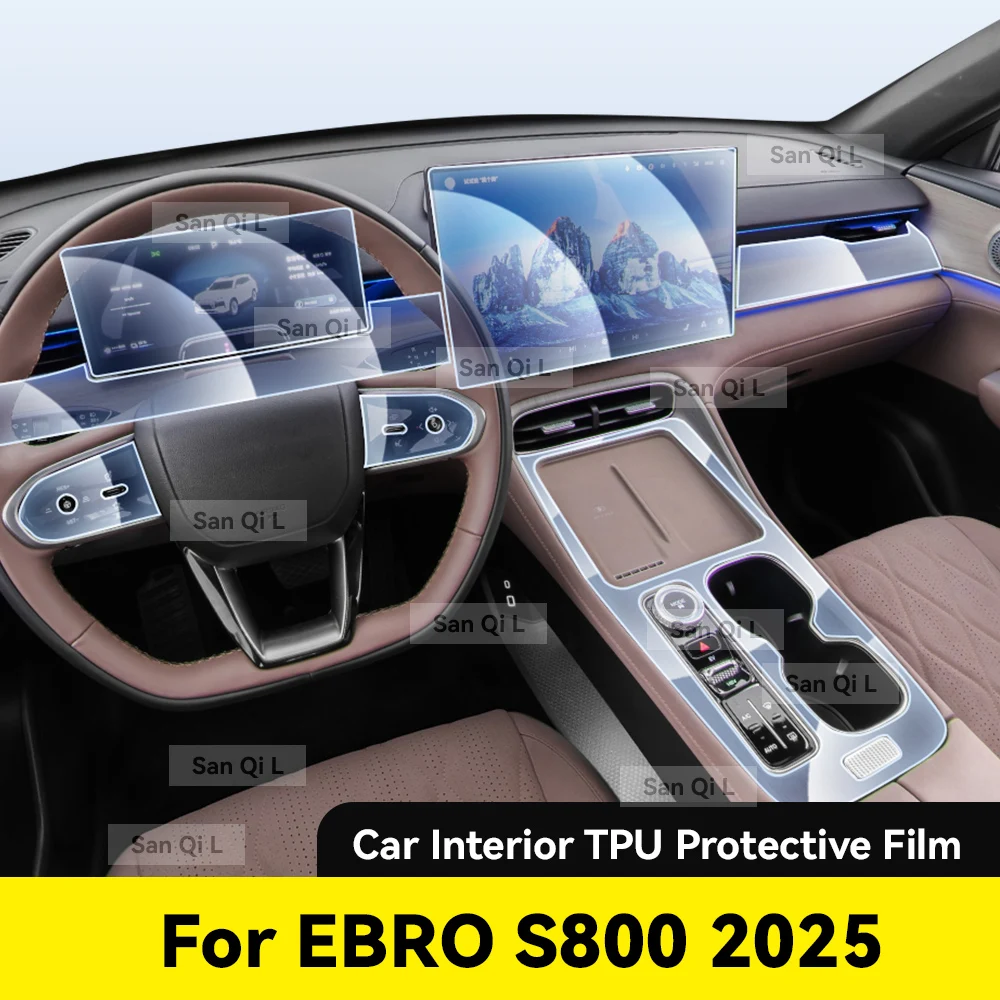 

For EBRO S800 2025 Anti-scratch Car Door Center Console Media Dashboard Navigation Car Accessories TPU Protector Film