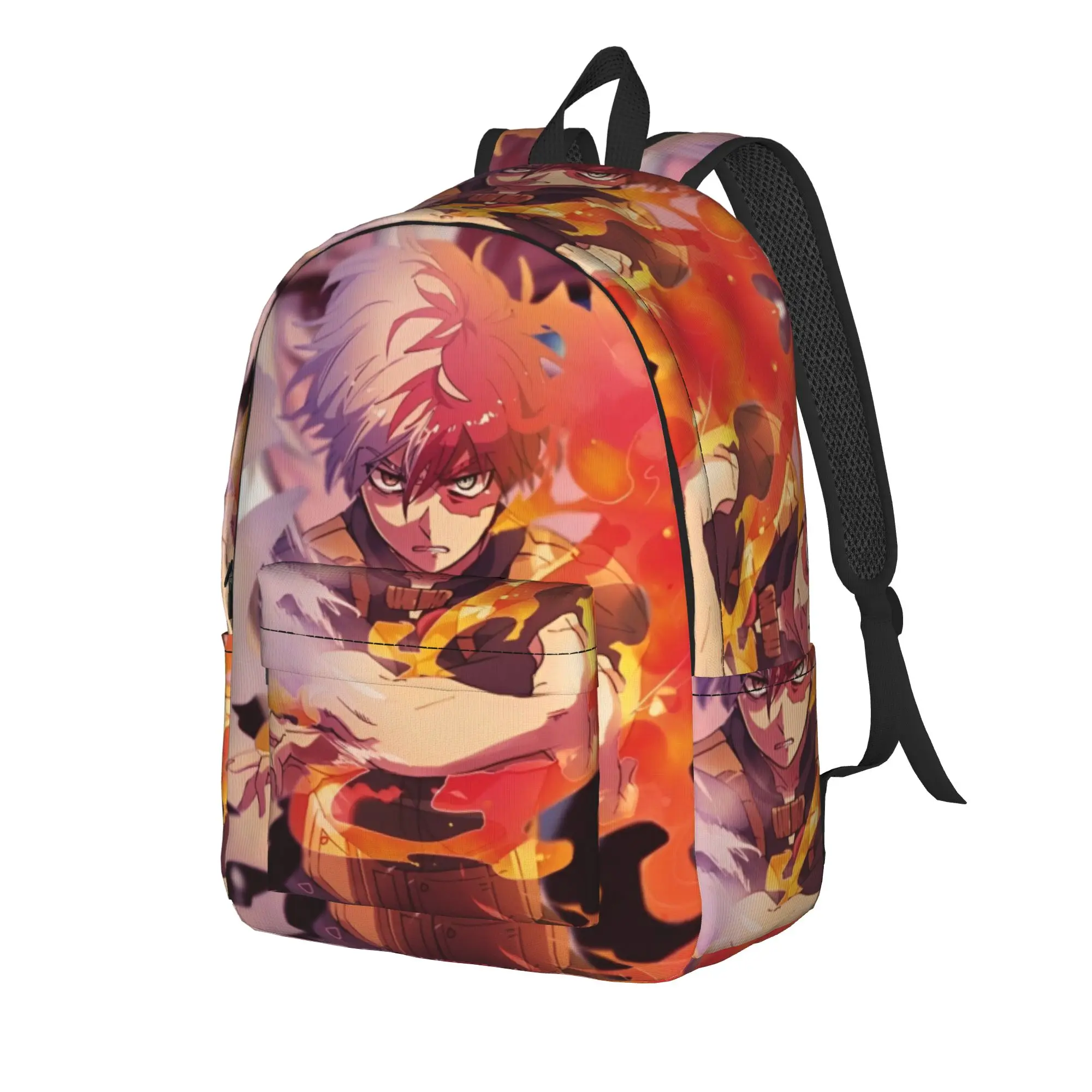 MHA Backpack for Men Women Teenage Student Hiking Travel Daypack Japanese Anime Laptop Computer Canvas Bags Durable