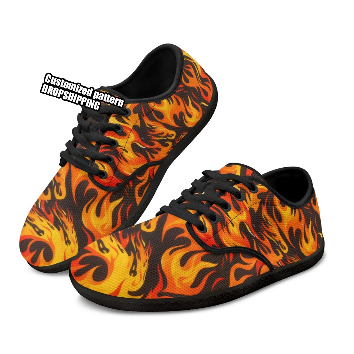 

Custom Pattern Wide Toe Box Zero Drop Walking Shoes Footwear Comfortable Design Men Women's sneaker