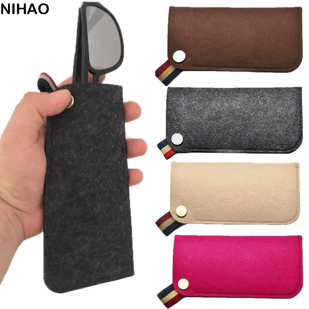 

Unisex Fashion Felt Sunglasses Storage Bags For Men Women Colorful Candy Eyeglasses Box Soft Bag Accessoires