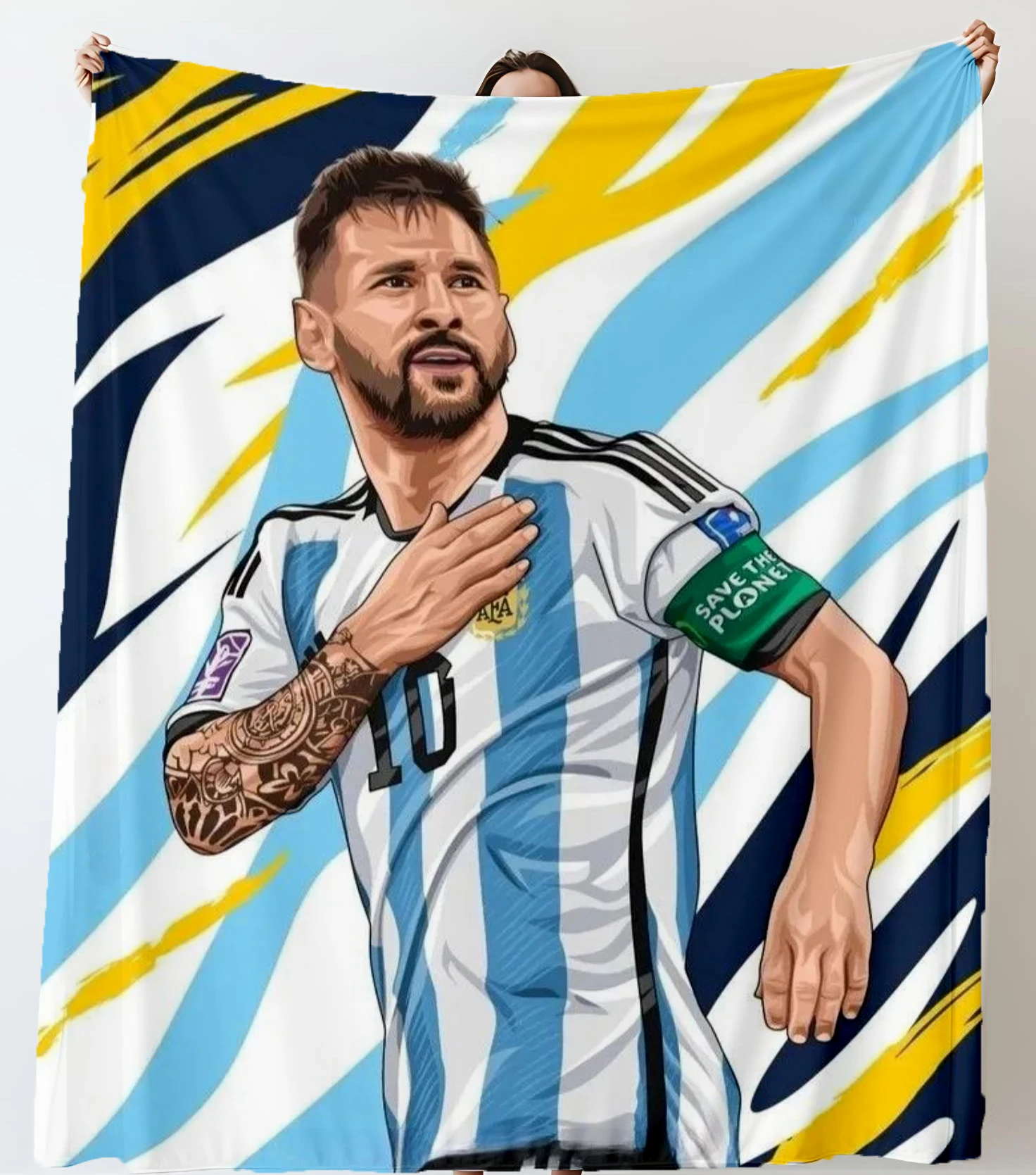 أربعة مواسم العالمي لكرة القدم ستار MMMessi 10 بطانية مطبوعة السرير التخييم أريكة رقيق البطانيات الناعمة ستوكات الفراش
