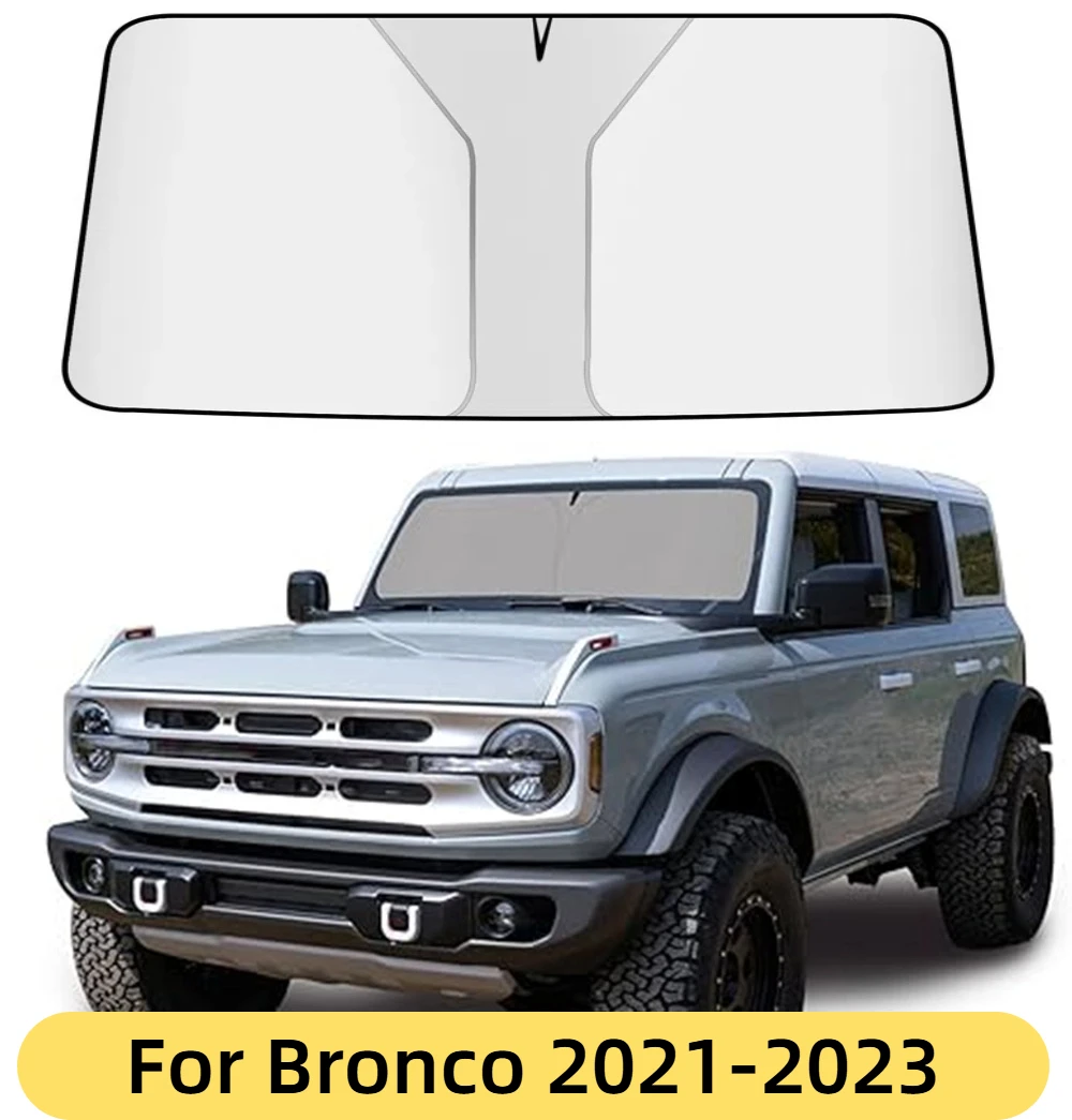 

New Car Windshield Sunshade Cover for Bronco 2/4 Door 2021 2022 2023 Auto Front Window Sun Visor UV Protection Accessories
