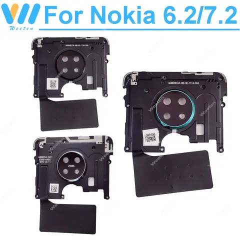 Motherboard Cover with Rear Camera Lens Frame For Nokia 6.2 7.2 Back Mainboard Antenna Frame Shell Cover Replacement Parts