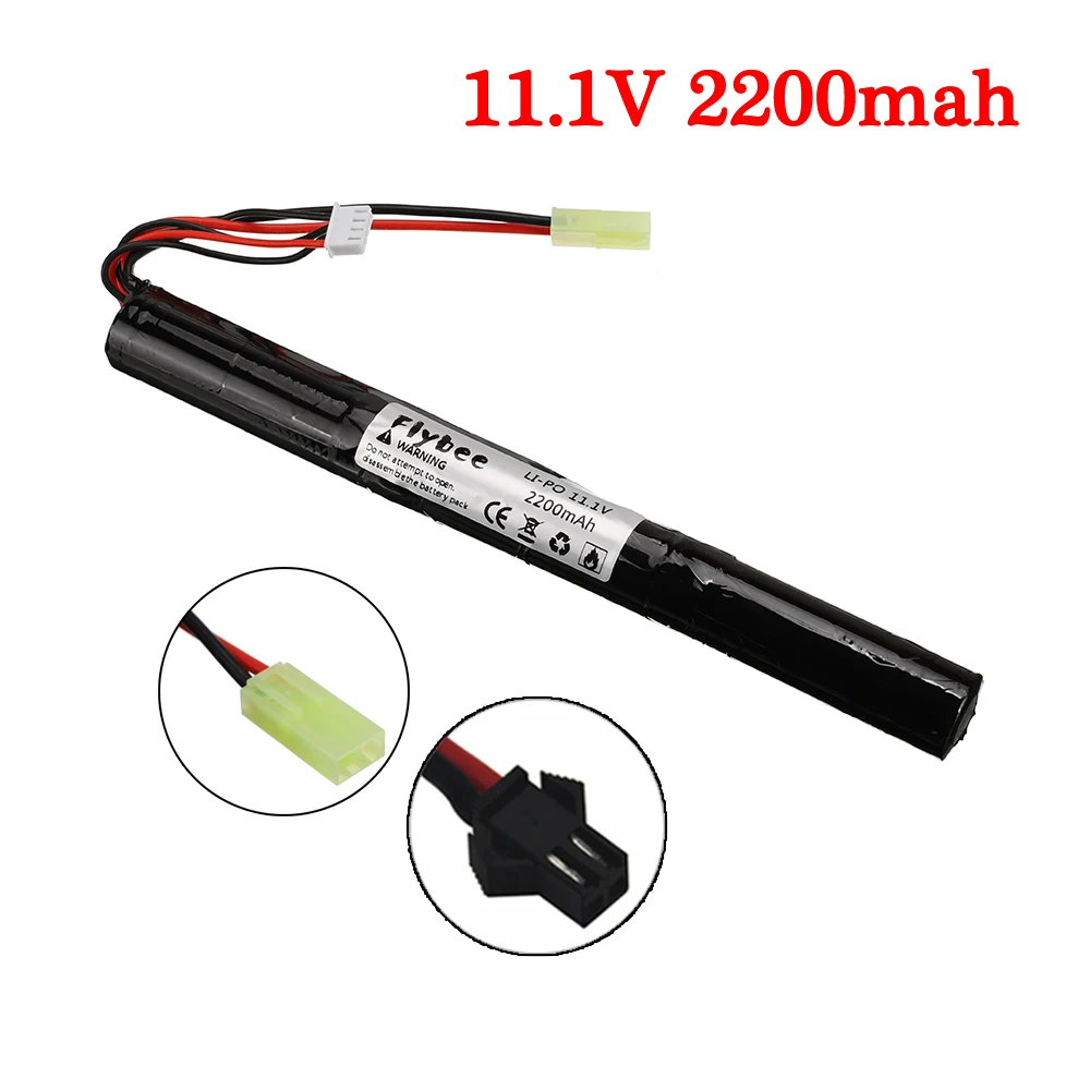 Bateria lipo rc de alta potência, 11.1v 2200mah 30c akku mini airsoft gun bateria 3s 18650 rc modelo 40c bateria com plugue tamiya