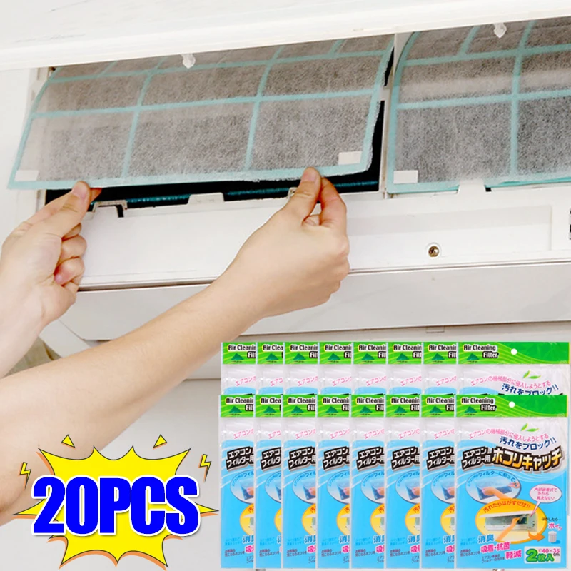 20/2PCS Anti-Dust Air Condition Outlet Filter Mesh Anti-dust Net Cleaning Purification Household Air Conditioner Cleaning Filter