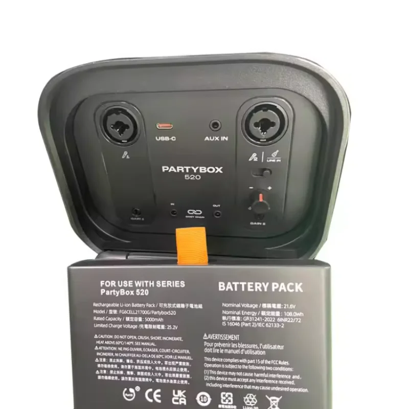 

5000mAh High Capacity Replacement Battery for JBL PartyBox 520 Portable Speaker Fully Decoded with Type-C Charging/Discharging