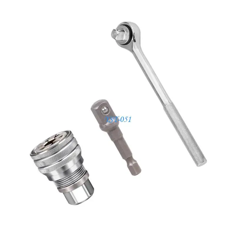 E15A Adjustable Universal Socket Wrench Grip Adapter 10-19mm Hexagonal Head And Bolts Driver Tool