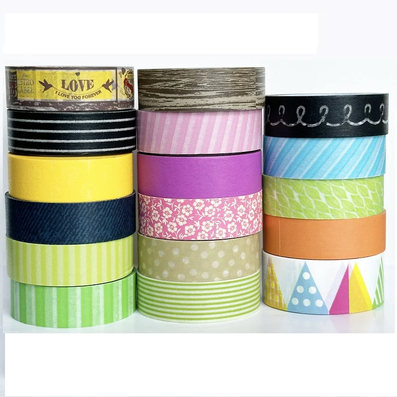 Classic quality washi tape stripped / liberty / dotted / triangle pattern for scrapbooking 10m