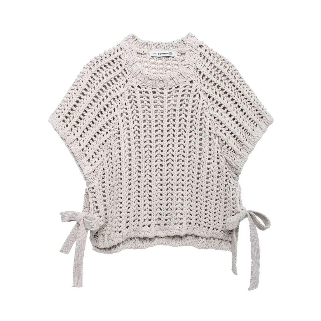 المرأة العصرية مكتنزة متماسكة البلوز الجانب مزين قمة الموضة وصول جديد 2025 تريكو للنساء