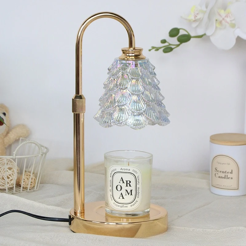 Retro Luxury Candle Melting Aroma Lamp, Minimalist Home Wax Warmer Light, Premium Ambient Scent Lamp for Bedroom