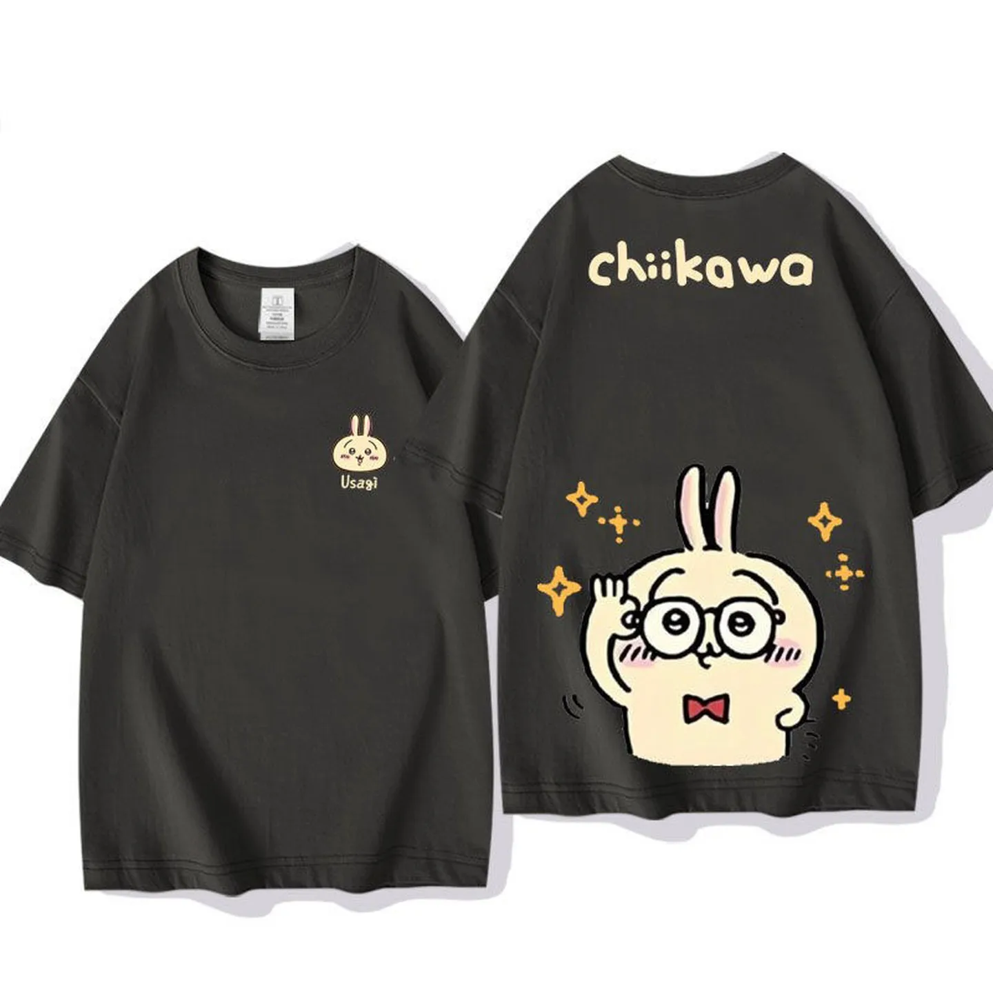 Chiikawa Usagi T-Shirt im japanischen Stil, 2026 Neues Unisex O-Neck Casual Sommer Halbarm-Streetwear Alltags-Oberteil – Detail 5