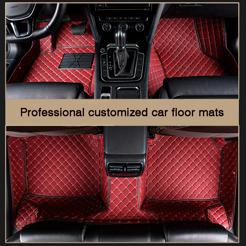 Full Surround Custom Diamond Checkered Car Floor Mat For Dacia Sandero Dokker Sandro Logan Auto Partscustomized