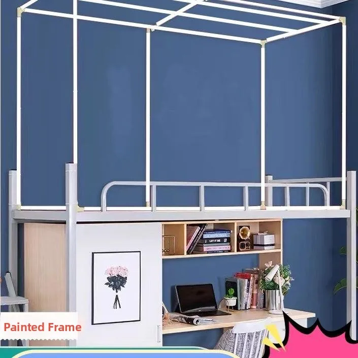 Adjustable Inteated Double Rod Bed Curtain Stand Dormi Bunk Bed Frame Exble Support Rods for Upper And Lower Berths