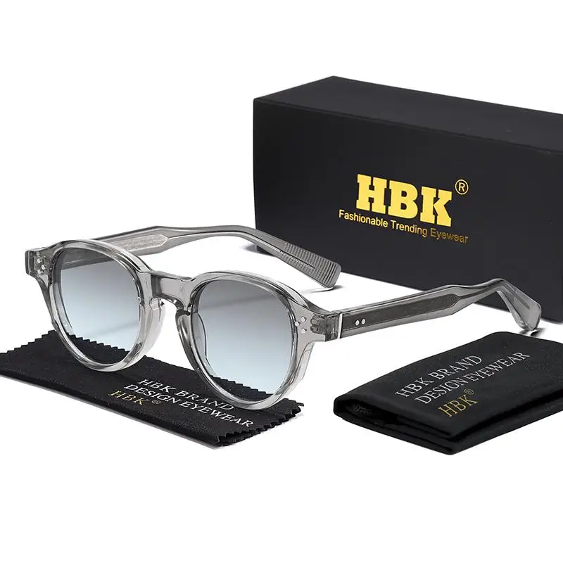 HBK Retro Einfache Herren-Sonnenbrille, runder Kern, Einsatzbein, Luxus-Sonnenbrille, Damen, Outdoor, Party, Urlaub, Reisen, ideale Wahl – Detail 8
