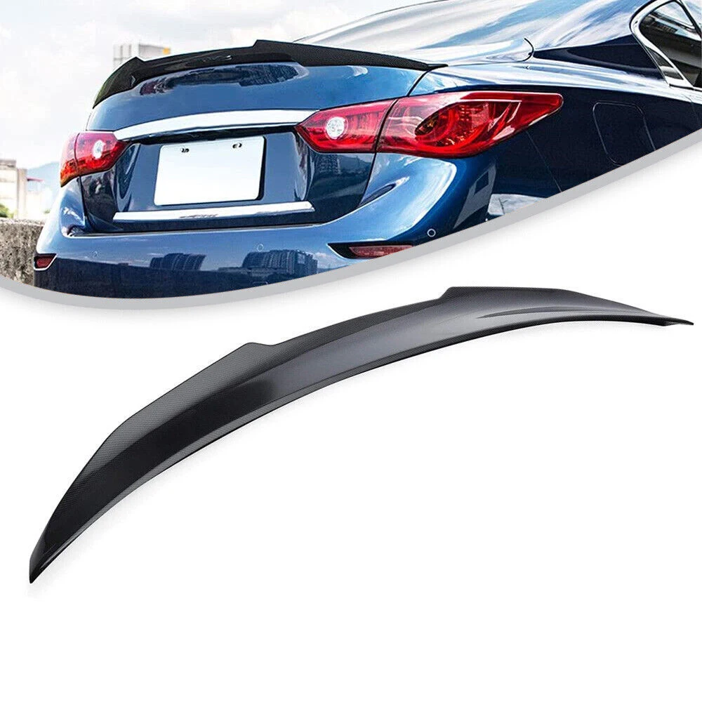 

Rear Trunk Spoiler Wing for 2014-2024 Infiniti Q50 JDM PSM Carbon Fiber Style