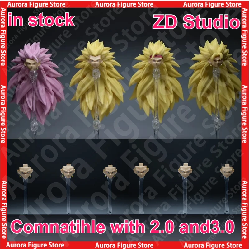 

In Stock ZD Studio Dragon Ball SHF Super Saiya SSJ3 Vegito Bardock Son Goku Goku Black Gogeta Head Accessories Kit Action Figure