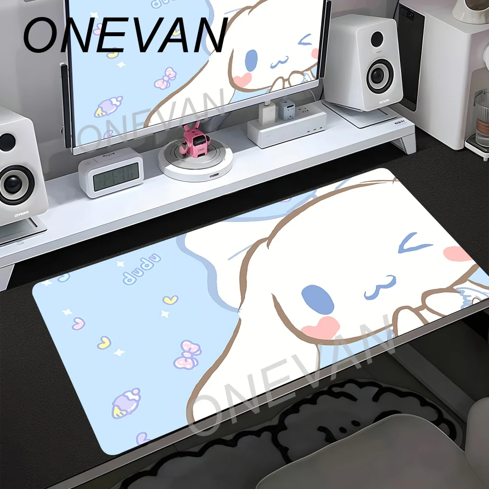 Cinnamoroll Mouse Pad anime Kawaii Large Mat Gaming Kuromi Mousepad Gamer Stitching Desk Mat XXL for PC Keyboard Mouse Carpet