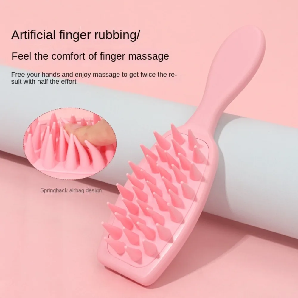 Soft Extended Handle Massage Comb Reduce Hair Loss Clean Scalp Beauty Hair Tool Reduce Fatigue Hair Washing Comb Bath