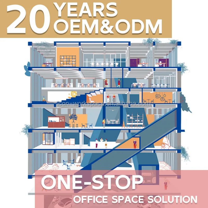 Escritorio de ordenador Modular de estilo moderno, estación de trabajo de oficina de madera con pantalla de cubículo de almacenamiento, muebles de oficina de fábrica