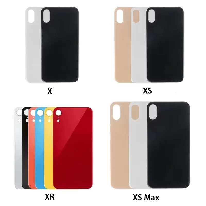 

10PCS (Big Holes No Remove Camera) Back Cover Rear Door Glass For iPhone 11 Pro 8 Plus X XS XR Max 12 Mini SE 13Pro 14 14Plus