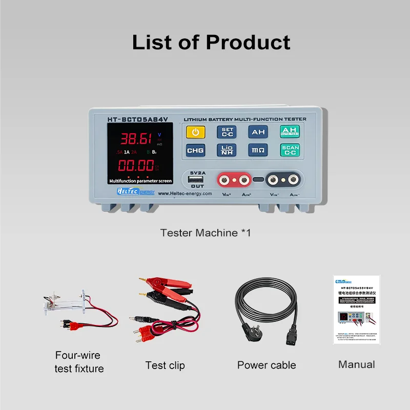 Heltec 12V/24V/36V/48V/60V Lithium batterijpakket capaciteitstester /Lipo/Lifepo4 batterijontlader/lasttester/spanningstest 0-84V