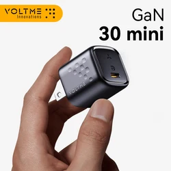 VOLTME Super Mini 30W GaN Fast Charger For iPhone 15 14 Pro PD USB C Charger Quick Charge 4.0 For Xiaomi Huawei Phone Charger