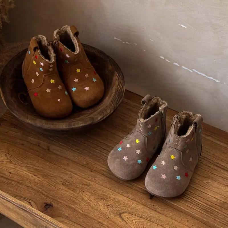 

Хлопковая обувь для девочек, ботильоны, зима-осень, сохраняет тепло, утепленная обувь, детская студенческая кавайная универсальная модная домашняя обувь нового стиля