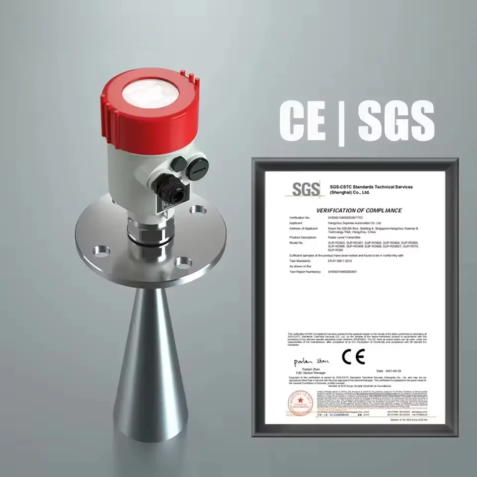 Contactless Industrial River Radar Water Depth Measuring Rs485 12v Level Transmitter Radar Level Sensor