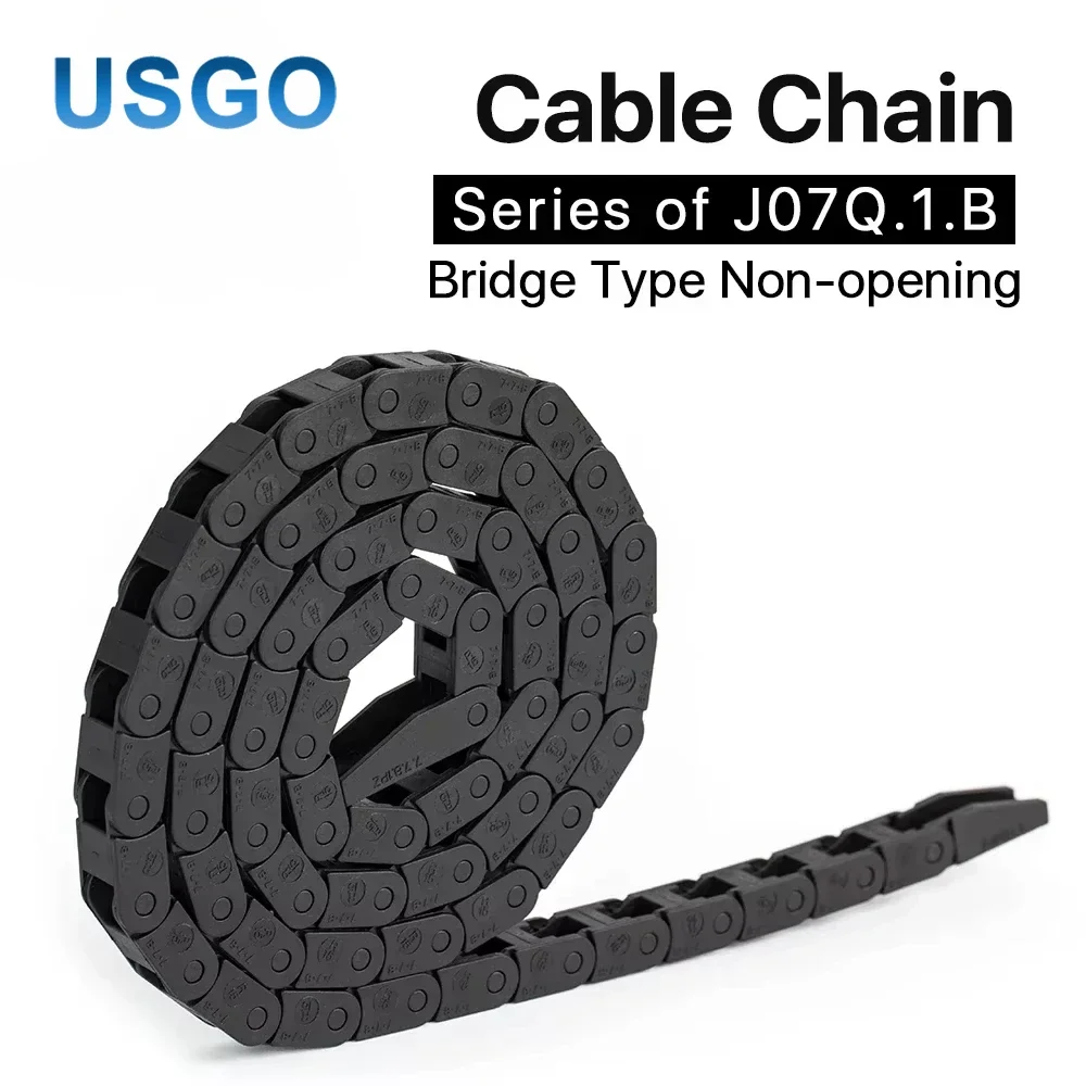 Cable Chains 7*7mm Bridge Type Non-Opening 1 Meter Plastic Towline Transmission Drag Chain for Laser Cutting  Engraving Machine