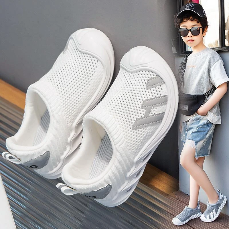 

2026 New Children Mesh Sports Shoes, Breathable Soft Sole, Anti-Slip One-Slip Casual Shoes