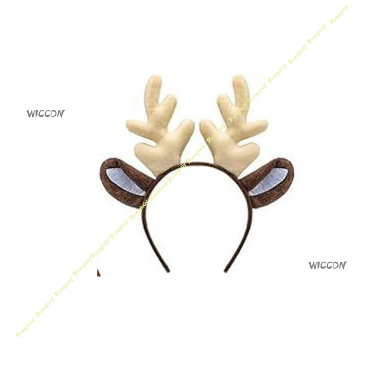 Halloween Christmas Jungle Reindeer Cape Cosplay Costume Witch Performance Manufacturer Supply Girls Boys Cute Animal Face Stick