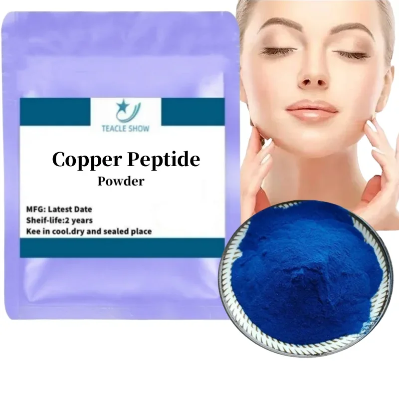 Blue Copper Peptide Powder Tripeptide Ghk-cu Promotes Collagen Production And Anti-aging Cosmetic Materials