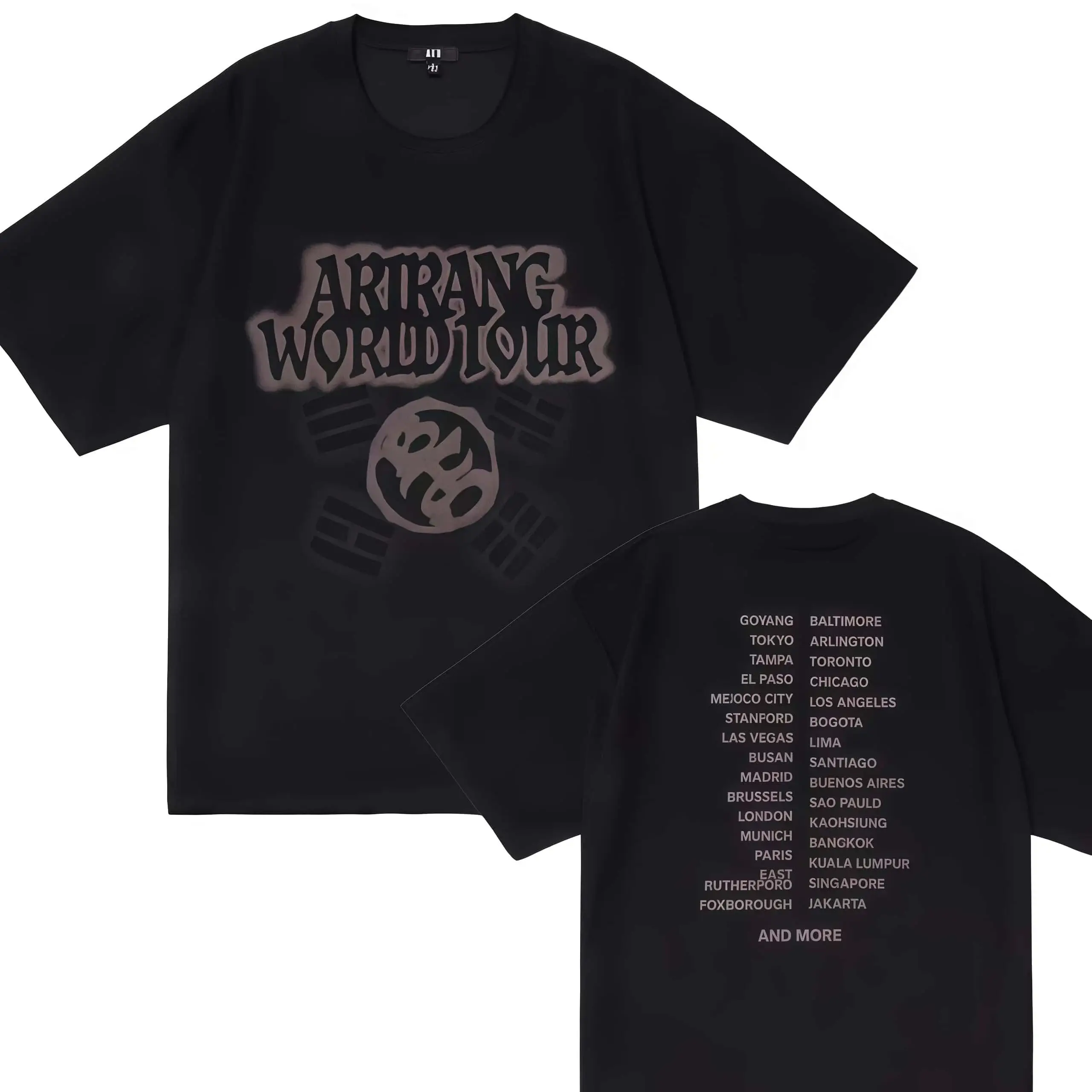 2026 Arirang World Tour Graphic T-shirt Men Women Summer 100 Cotton Clothing Fashion Oversized Short Sleeved Top Streetwear