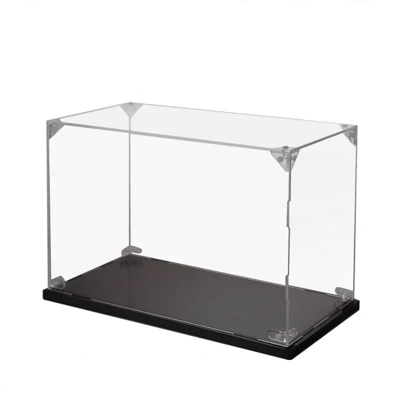 Acrylic Display Case with Door for Collectibles Figures Car Toys,Assemble Storage Box Countertop Organizer Dustproof Showcase