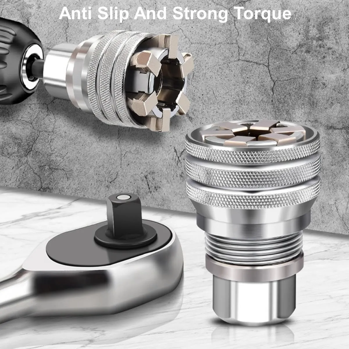 Imagem -05 - Manga Universal Hex Soquete Torque Chave de Catraca Ferramenta de Reparo Ajustável 1019 mm pc