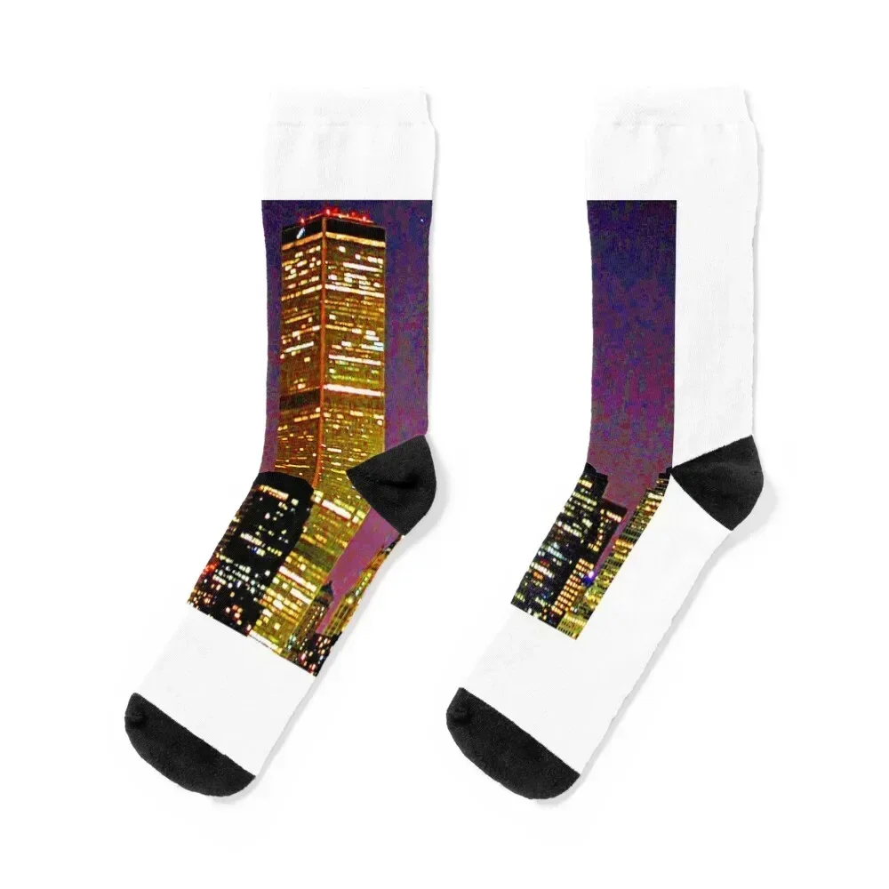 

TWIN TOWERS Socks christmass gift cotton Run luxe Men Socks Luxury Brand Women's