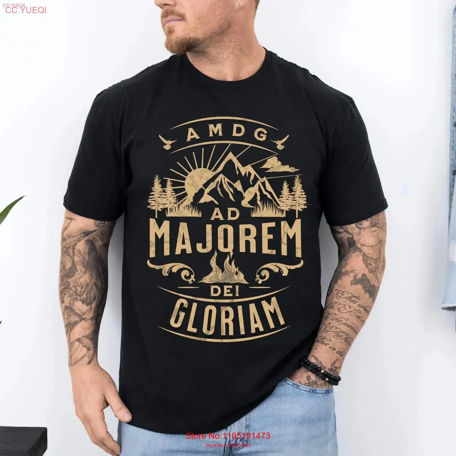 Catholic Dad T Shirt AMDG Men's Ad Majoren Dei Gloriam Softstyle Shirtn Boy Apparel vintage Washed Stretched