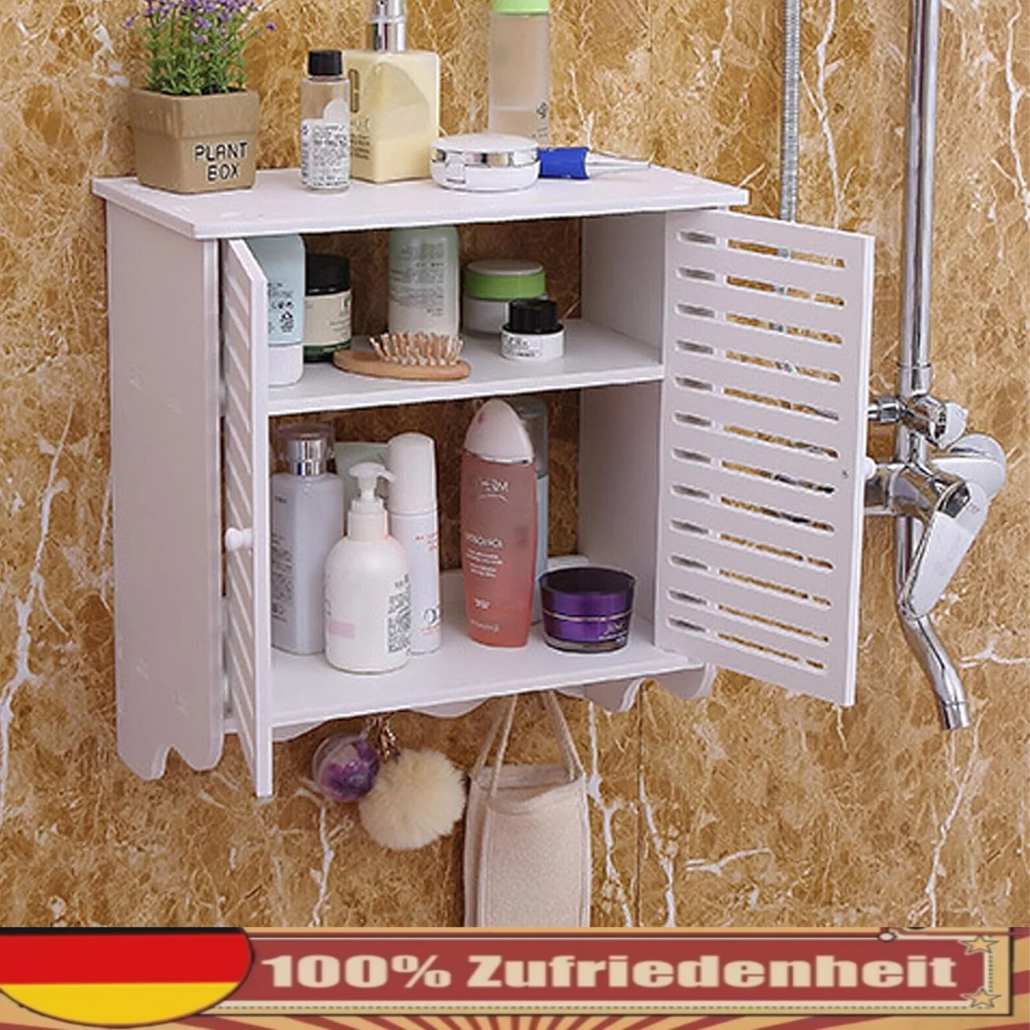 Mobiletto da bagno, mobiletto da cucina a parete, pensile bianco sospeso, pensili per bagno, cucina