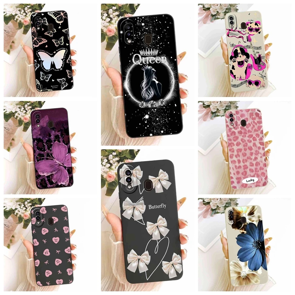 For Samsung Galaxy A20 SM-A205F Case Queen Crown Fashion Silicone Back Cover For Samsung A30 SM-A305F 6.4" Phone Cases Bumper