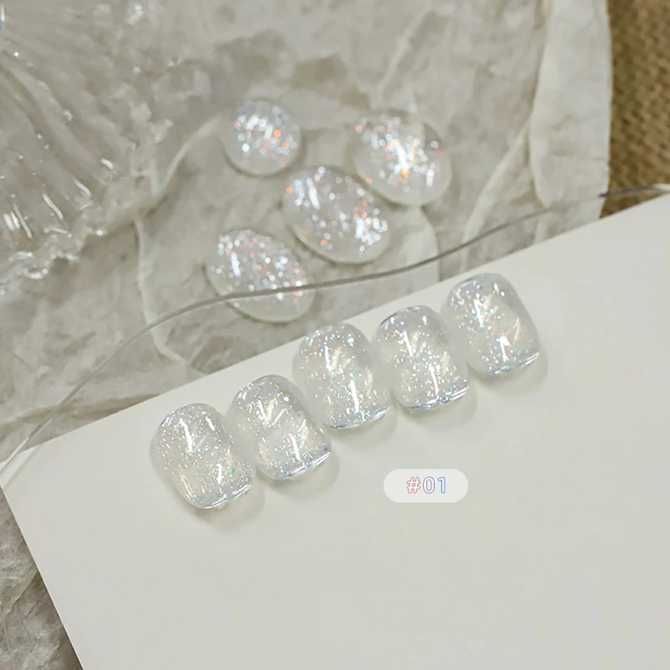 12 ml 1 Stück Sugar Dream Star Ice Transparent Rosa Nägel Sieben Farben Glitzer Gel Nagellack Nail Art Weiße Nägel