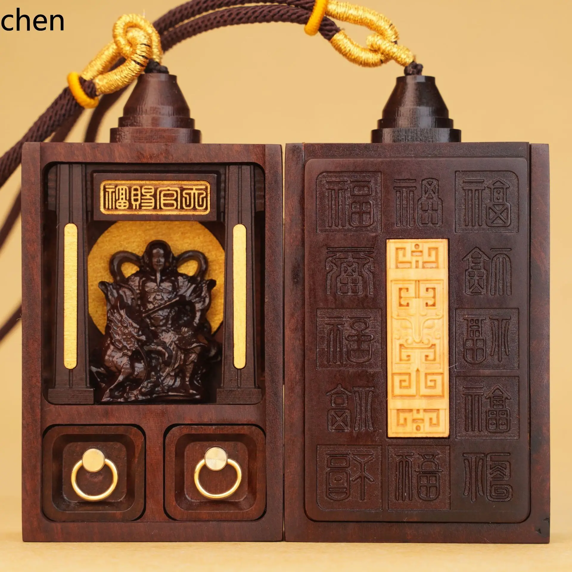 Cz lightning strike jujube wood jade lightning god shrine buddha amulet buddhist supplies