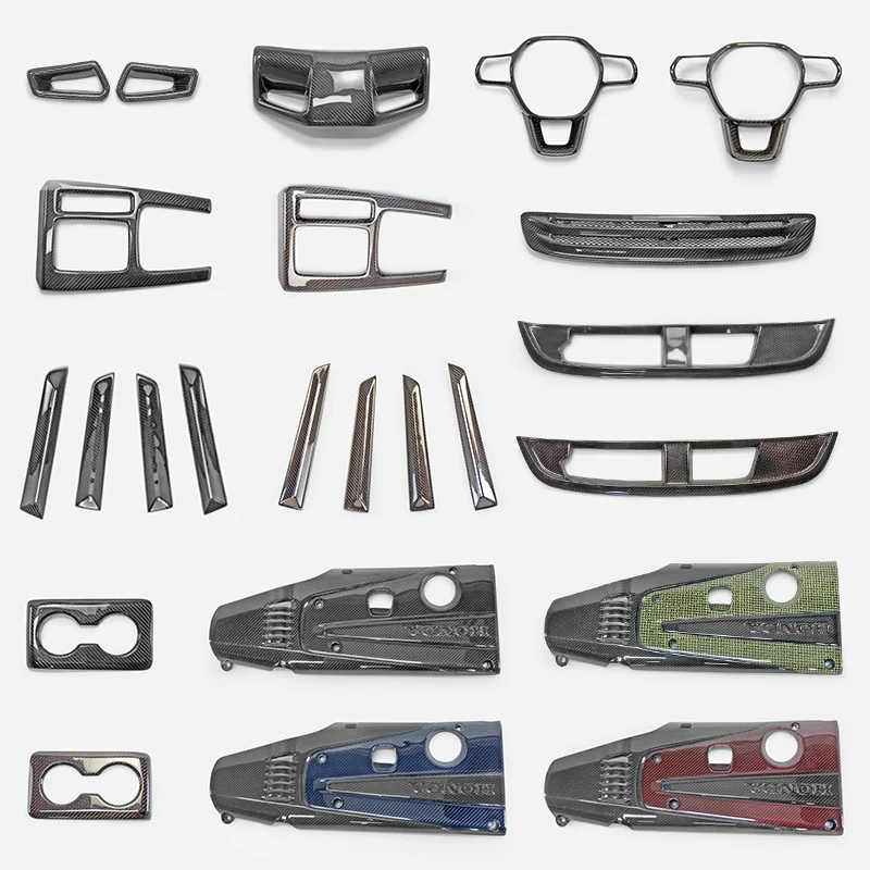 

suitable for For Honda 11th Civic FL5 Real Carbon Interior Gear Surround Rear Cup Holder Door Trim Steering Wheel Surrou Seat I