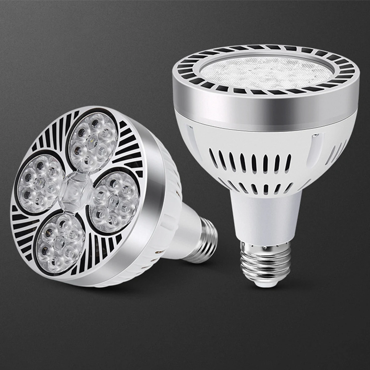 35W PAR30 LED 조명 220v 트랙 전구 E27 PAR 램프 24도 빔 쿨 뉴트럴 웜 화이트 스포트라이트 에너지 절약 거실용
