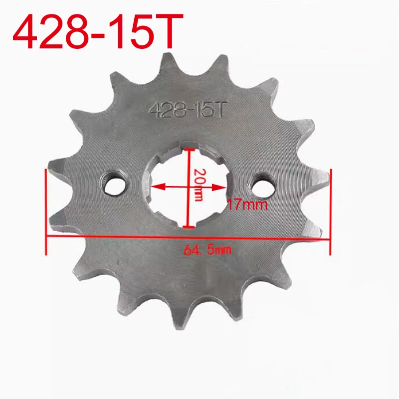 

Motorcycle Drive Gear for Honda Haojue Suzuki Lifan Jialing Haojin CG125 GS125 HJ125/150 GN125 428-14T/15T Engine Front Sprocket