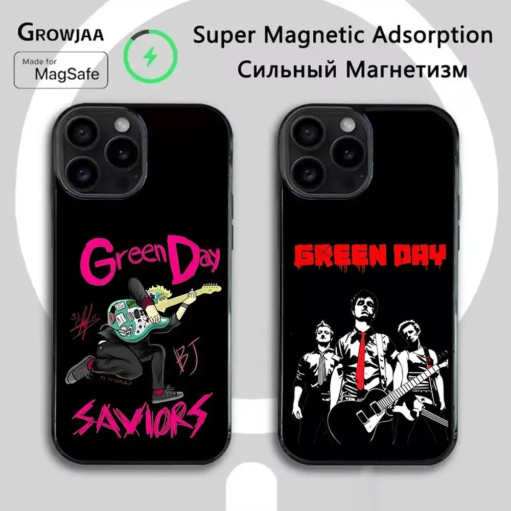 

G-Green Band Day Phone Case For iPhone 17,16,15,14,13,12,11,Pro,Max,Plus,Mini,SE4,E Magnetic Magsafe Wireless Charging