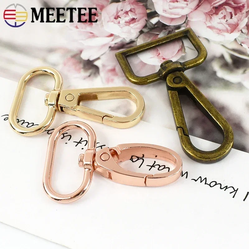 10Pcs 25mm Carabiner Metal Buckles Swivel Trigger Bag Strap Side Clip Hook Dog Collar Lobster Snap Clasp Hardware Accessories