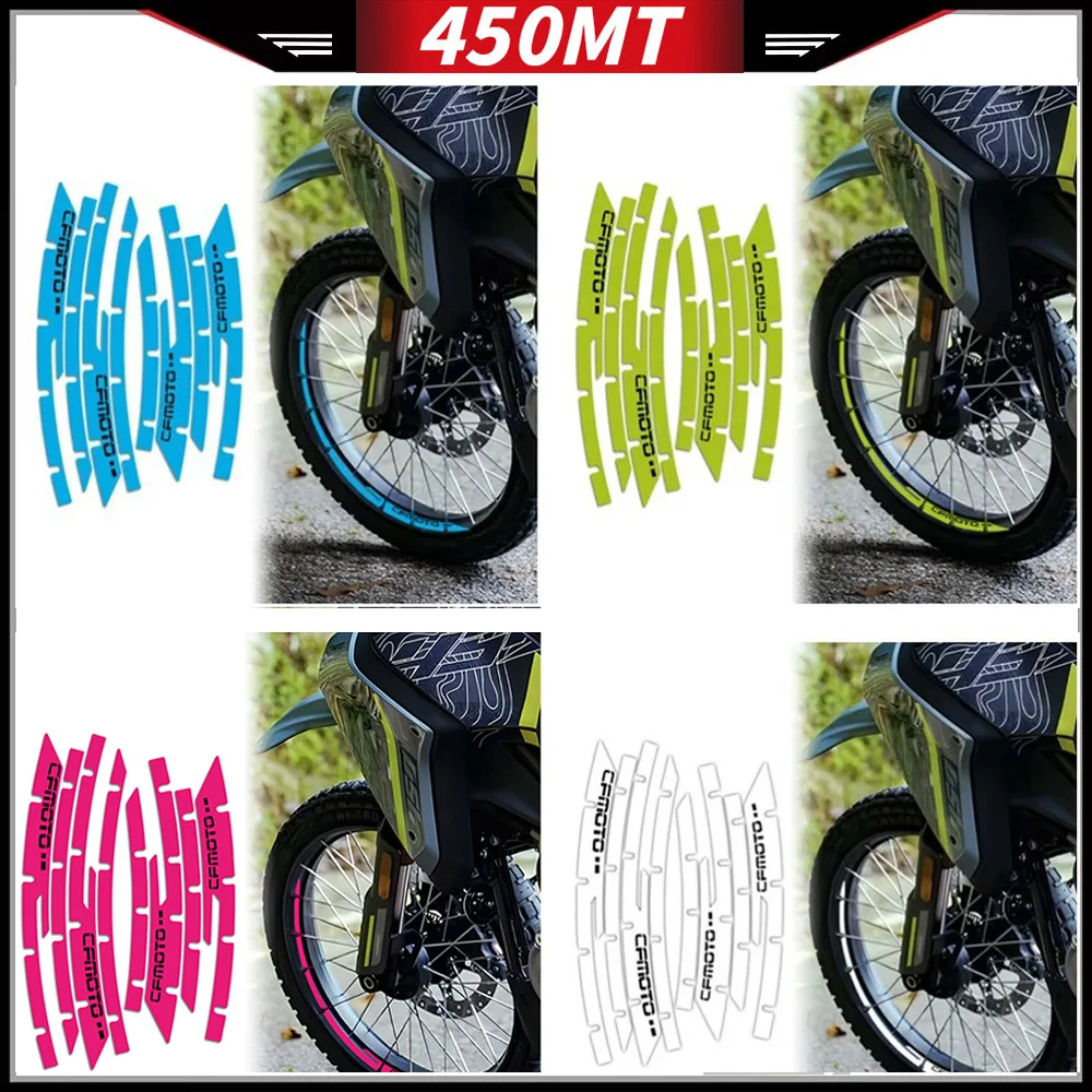 

For CFMOTO 450MT Wheel Stickers Rim Motorcycle Accessories Adventure liseret Reflective On Decal CF MOTO MOTOS MT450 MT 450 2024